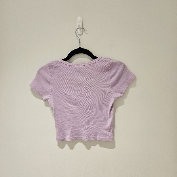 Brandy Melville Nelly Top in Lilac 100% cotton - Picture 3 of 4